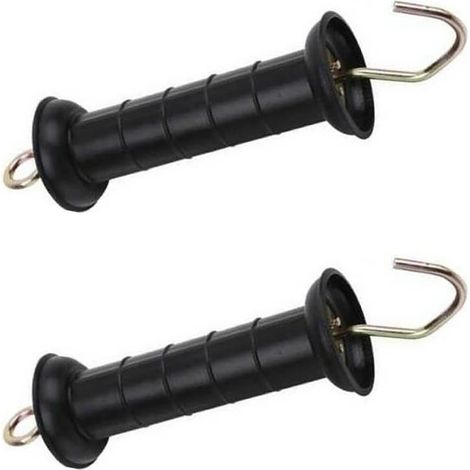 Lot de 2 poignées de portail électrique en plastique pour clôture, isolateur de pince d'angle en plastique, barre de préhension pour élevage, isolateur, clôtures agricoles (1/5)
