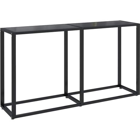 Maison Exclusive - Table console Noir 140x35x75,5 cm Verre trempé