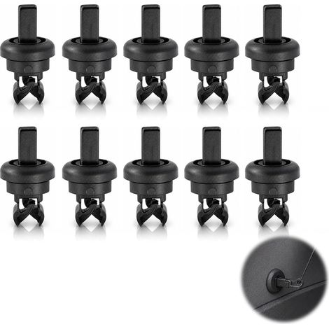 10 PCS Clips pour Tablette Arrière, Fixation Coffre Voiture Plastique, Rivet Agrafe Support Panneau Bagage, Clips de Fixation Universel Intérieur Automobile Durable Résistant (1/5)