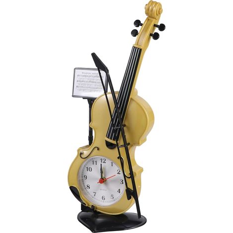 Levemolo Réveil Numérique sans Pile en Plastique Forme Violon (1/5)