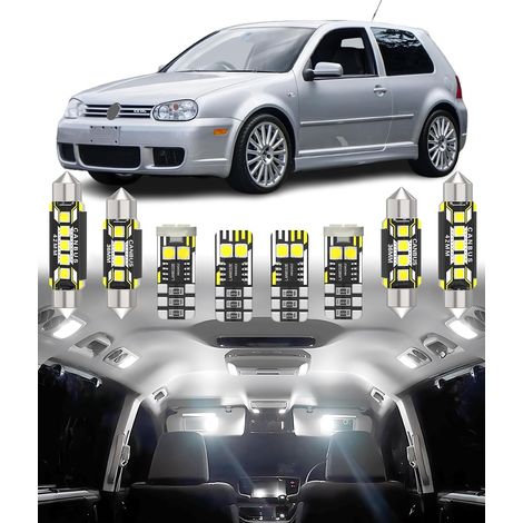 Kit d'éclairage LED intérieur pour voiture - Remplacement pour GOLF Jetta 4 MK4 GTI 1999-2005, éclairage intérieur blanc 6000K, 13 pièces (1/5)