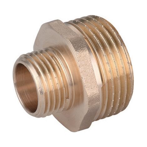 NIPPLE DIRITTO RIDOTTO MM OTTONE GIALLO- 1/2 x 3/8- TIEMM- pezzi 1