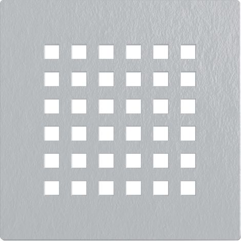 Balneo Grille 13,2x13,2cm, pour receveurs de douche, gris clair, quadrillage, Stone Tray (1/4)