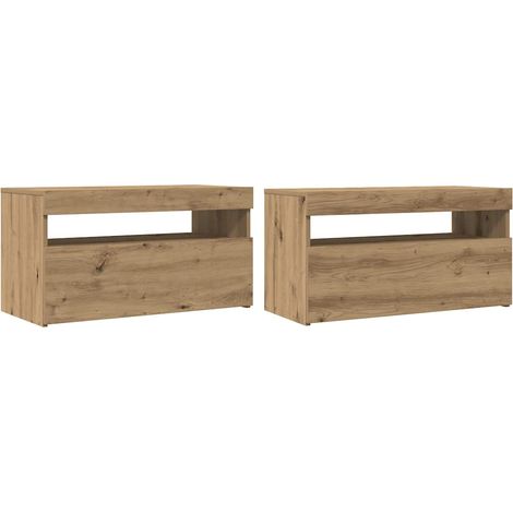 Maison Exclusive - Mobili Porta TV con LED 2 pz Artigianale in Legno Multistrato