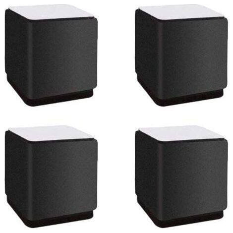 Pieds de Meubles en Acier au Carbone Carrés Rehausseur 5cm Protection Plancher Lits Canapés Armoires