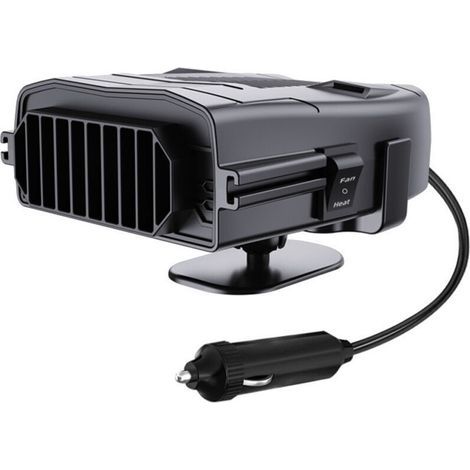 Portable car heater, 12V fast heating or cooling fan with 360-degree rotating head, 2-in-1 defroster heater for (1/4)