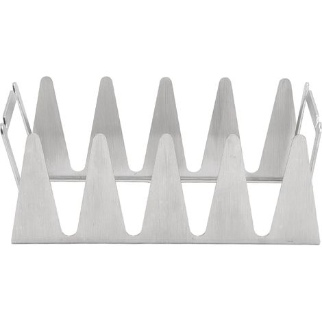 Support à BBQ en Acier Inoxydable 304, Rack Portable Multifonction pour Grill et Côtes, Idéal pour Jardin, Camping et Extérieur, Dimensions 18x9x7cm