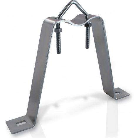 Metronic – Fixation de mât pour antenne TV et parabole – Diamètre 30-45 mm – Déport 180 mm – Acier – Installation murale facile (1/5)