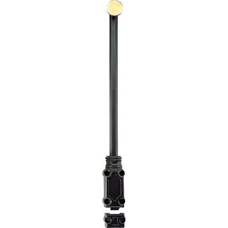 Torbel – Verrou en applique fonte époxy noir – Tige acier demi rond 16x5mm – Longueur 400mm – Pour portes intérieures