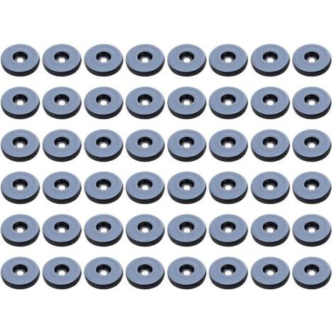 Glissières de meubles de 19 mm, ensemble de 48 glissières de meubles rondes en PTFE, patins coulissants résistants aux chocs pour meubles, (rond) (1/5)