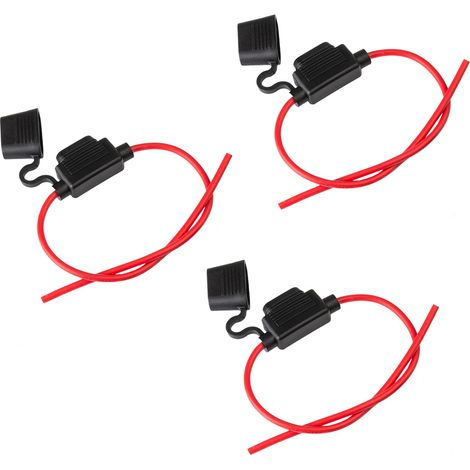 3x KFZ Sicherungshalter Flachsicherung max.30A 14AWG PKW Sicherung HIFI (1/5)