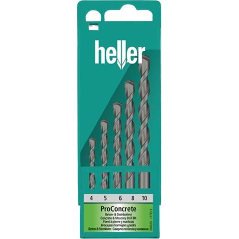 Juego de brocas para hormigón / piedra brillante ISO5468 de 5 piezas. - 17755 (1/4)