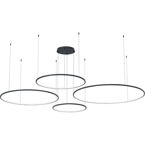Suspension LED Saturn noire milagro ML0848 (1/5)