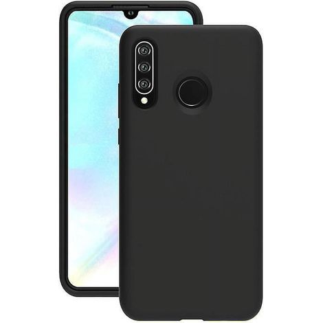 Coque de protection en silicone pour Huawei P30 Lite - Noir, étui souple antichoc, finition mate, accessoire téléphone résistant, compatible exactement, design épuré, protection quotidienne (1/4)