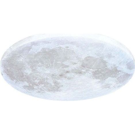 LED-Deckenleuchte, Mond-Deckenlampe mit Fernbedienung, Ø 38 cm, 3000-6500 K dimmbar, Nachtfunktion, Wandleuchte für Wohnzimmer und Schlafzimmer (380 x 50 mm) [Energieklasse F] (1/5)
