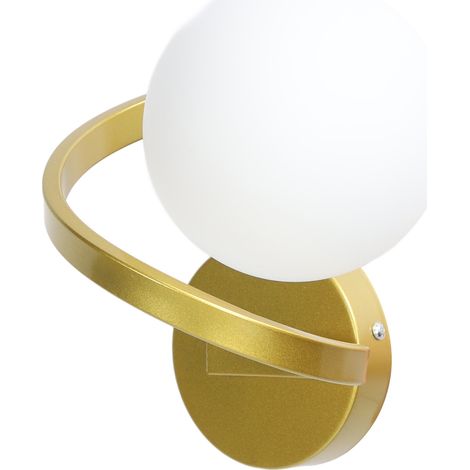 Applique murale LED à culot G9, en verre blanc, style moderne spiralé, idéale pour escalier, salon, chambre, couloir ou entrée. (1/5)