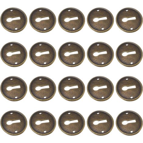 Cache-serrures ovales en fer, lot de 20, style vintage (1/5)