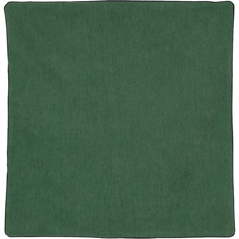 Housse de coussin passepoilée - Effet velours Vert foncé 60x60 cm