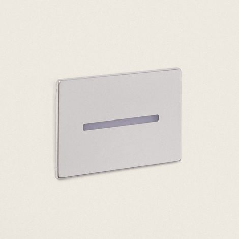 Segnapasso LED per Esterno 3W da Superficie Parete Wabi Lineare Argento (1/3)