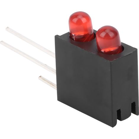 100 Stück 3-mm-LED-Lampenfassung mit zwei Löchern und Sockel, industrielles Anzeigezubehör, rotes Licht (1/5)