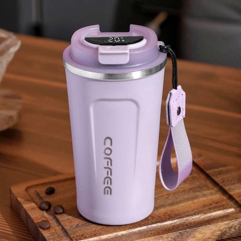 Mug de voyage isotherme en acier inoxydable avec couvercle, tasse sous vide étanche. (1/5)