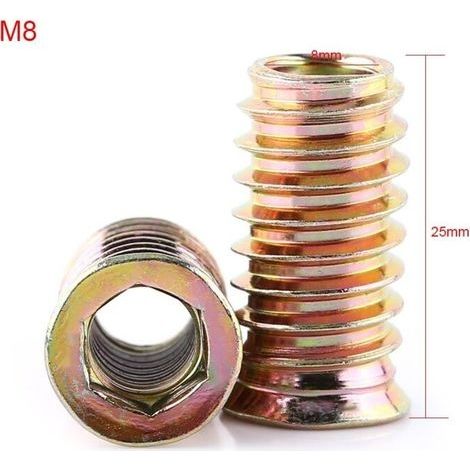 Packung mit 20 Sechskantmuttern M6/M8/M10 aus Zinklegierung, Sortiment an Gewindemuttern aus Zinklegierung (M825 mm) (1/4)