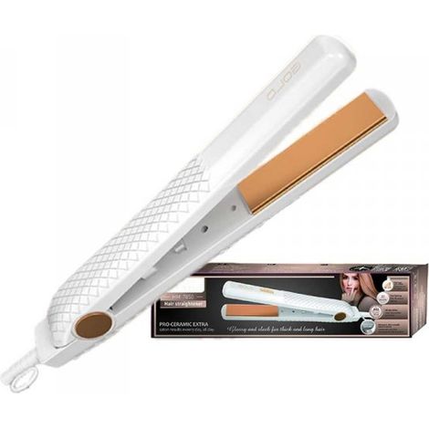 Piastra per Capelli 30W Riscaldamento Rapido con Piastre da 10cm in Ceramica Max 200 gradi con Cavo Girevole a 360 per Capelli Lisci Bianco