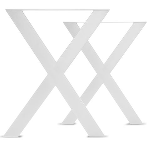 Juego de 2 patas para mesas - X-shaped - blanco