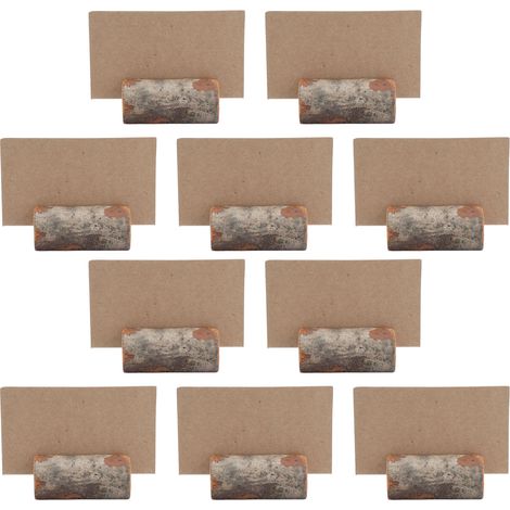 10 pièces Porte-photo en Bois Design Circulaire pour Bureau, avec Cartes Kraft pour Mariage et Décoration Maison (1/5)
