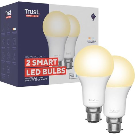 B22 Ampoule Connectée Lampe LED Dimmable Blanc, Lot de 2 (1/5)