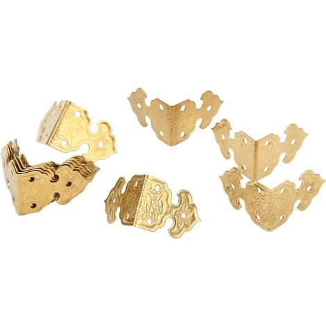 Protections d'angle métalliques, lot de 10, en laiton haute dureté et (1/5)