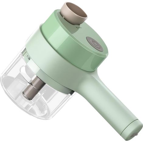 Hachoir Électrique Hachoir Électrique Sans Fil Type-C Rechargeable Mini Hachoir à Légumes Électrique Sans Fil Portable Hachoir Électrique 4 en 1 pour Ail Poivre Oignon Céleri Gingembre Viande