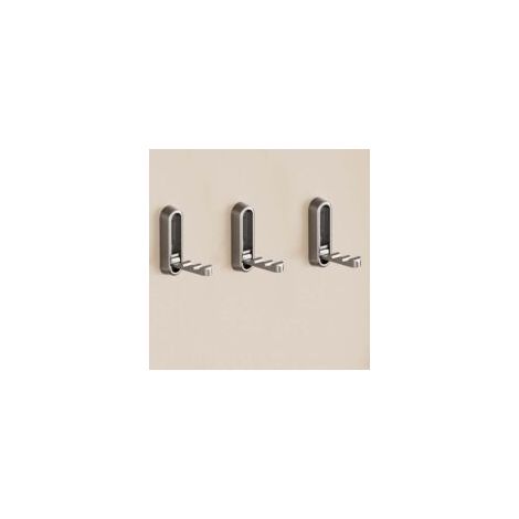 Dekoratives Wandhaken-Set, Teleskophaken, klappbarer, verdeckter Haken, Wohnaccessoires, Eingangsbereich, Schlafzimmer, Wohnzimmer-Wandhalterung - Gold 7,4 x 2,2 cm / 2,91 x 0,86 Zoll (Grau)