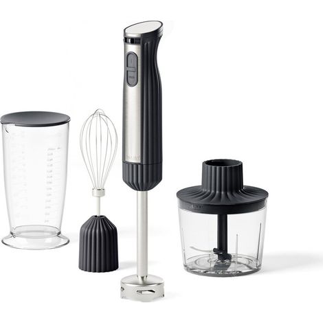 Mixeur plongeant bioclimatique avec accessoires Sous Chef - Antracite 5,8x6,8x39,8