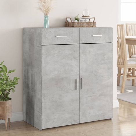 vidaXL Credenza Grigio Cemento 80x42,5x93 cm in Legno Multistrato