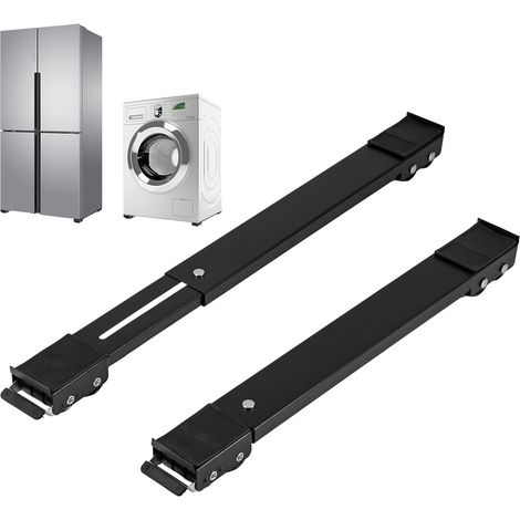 YORKING 2PCS Appliance Rollers Adjustable Furniture Moving Roller Wheels Universal Easy Move Heavy Duty Washing Machine Rollers Portable Washer Dryer Fridge Mobile Rolling Base (Black) (1/5)