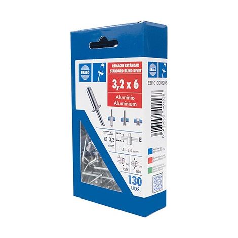 RIVETTO BLISTER 130 PZ - 3,2X6 MM
