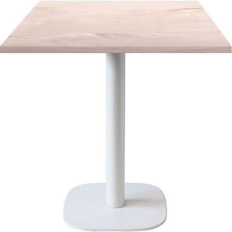 Table 70 x 70 cm - modèle Round pied blanc chêne bosco