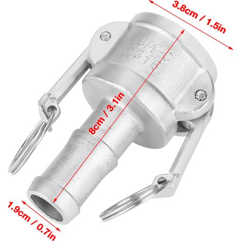 Raccord rapide à bride en C en acier inoxydable 316, diamètre nominal DN20 3/4 pouce (1/5)