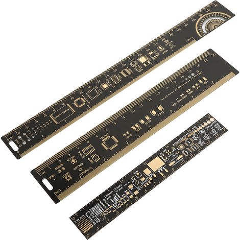 Règle multifonctionnelle pour circuits imprimés (lot de 3) : 6,3/7,87/10,23 pouces, destinée aux ingénieurs en électronique