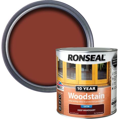 Ronseal 38686 10 Year Woodstain Deep Mahogany 2.5 litre RSL10WSDM25L