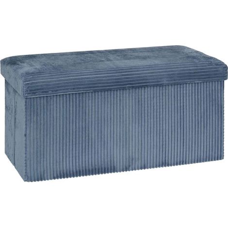 Banquette Coffre Pliable "Arum" 76cm Bleu Encre