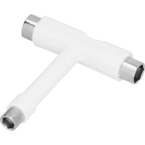 Outil de skate multifonction portable, kit de clés hexagonales en T, visserie blanche (1/5)