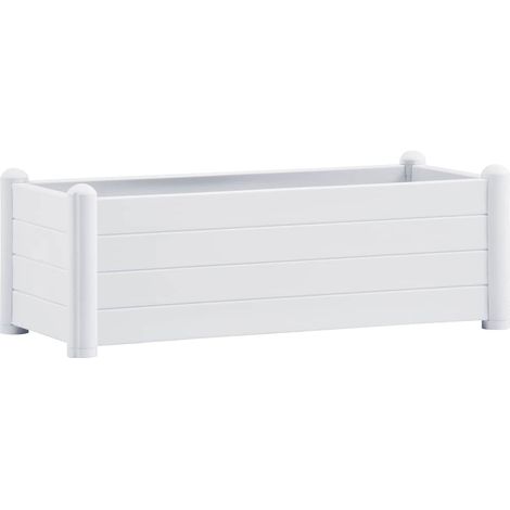 Maison Exclusive - Letto Rialzato da Giardino in PP Bianco 100x43x35 cm