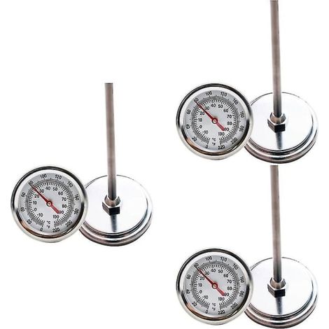 Lot de 3 thermomètres à compost, sonde de température en acier inoxydable pour terre, compost et jardin (1/2)