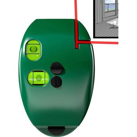 Échelle laseres électronique à 90 degrés, Niveau laseres, Niveau laseres à Lignes croisées Auto nivelantes Vertes avec Lignes Horizontales et Verticales, Souris Portable Verte