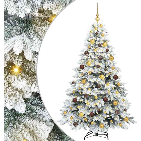 Sapin de Noël artificiel avec 300 LED Blanc 180 cm PE et PVC vidaXL