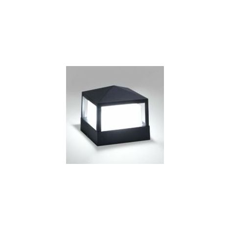 Lampe de Poteau Lampe Pilier Portail Lampe D'extérieur lumière colonne lampe Villa IP65 étanche Aluminium jardin paysage pelouse porte clôture entrée lumièr, Blanc Froid [Classe énergétique A++]