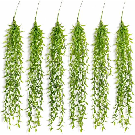 Pack of 6 x 90cm Artificial Trailing Botanik Vine Hanging Plant Faux Greenery Cascade - Premium Quality (1/5)