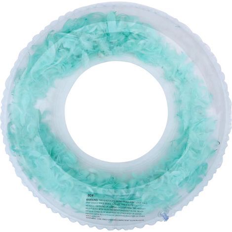 Transparenter, aufblasbarer Schwimmring – Dickes PVC mit Pailletten und Federkern – Für Pool, Garten, Strand – 1 Stück (1/5)